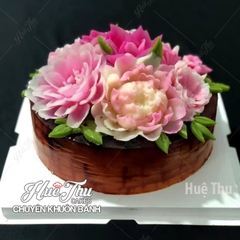 Khuôn silicon hoa Mẫu Đơn 13cm làm bánh rau câu 3D 4D nhấn xôi, fondant, socola, nến hanmade