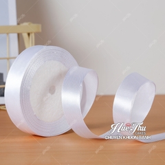 Ruy băng satin, ruy băng vải cuộn rộng 2cm trang trí bánh sinh nhật, bánh rau câu