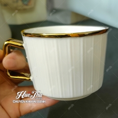 Ly Sứ Đựng Nước Viền Vàng bày mâm thôi nôi - ly cốc sứ đựng nước, trà trang trí đồ ăn, bàn tiệc, mâm cúng