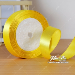 Ruy băng satin, ruy băng vải cuộn rộng 2cm trang trí bánh sinh nhật, bánh rau câu