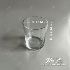 Ly đựng nến cao 6cm, ly làm nến thơm trong suốt 70-80ml