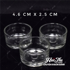 Ly tealight thuỷ tinh 4.5cm tạo kiểu - Ly làm nến thơm, nến hanmade