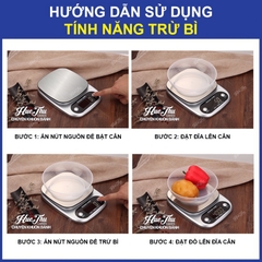 Cân Tiểu Ly CH305 Mini Định Lượng 3kg / 5kg / 10kg - Tặng kèm 3 viên pin AAA