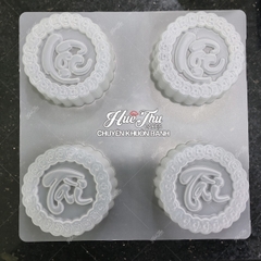 Khuôn rau câu, nhấn xôi Phúc Lộc Thọ Tài (vỉ 4 khuôn) làm bánh rau câu, ép xôi