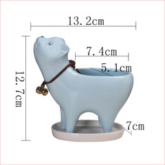 Chậu Hoa Sứ Mèo Thần Tài (nhiều màu) Decor - trang trí đồ ăn, mâm cúng, trang trí nhà cửa