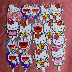 Que cắm Hello Kitty, Doraemon (20 hình) dùng trang trí bánh sinh nhật, bánh rau câu