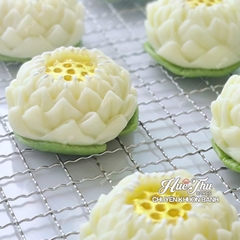 Khuôn silicon Gương Sen Nở làm bánh rau câu 3D 4D nhấn xôi, fondant, socola, nến hanmade