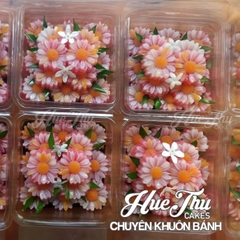 Combo khuôn silicon 5 Hoa Sen 5cm, 5 Hoa Cúc 5cm, 10 Hoa Hồng 3/5cm làm bánh rau câu, bánh da lợn