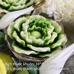 Khuôn silicon Mẫu Đơn Cánh Xoắn 11/13.8cm làm bánh rau câu 3D 4D nhấn xôi, fondant, socola, nến hanmade