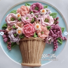 Khuôn silicon Hoa Nhài Pha Lê 6.2cm làm bánh rau câu 3D 4D nhấn xôi, fondant, socola, nến hanmade