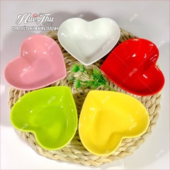 Bát Trái Tim Sứ 12.5cm Nhiều Màu, Chén Tim Decor - trang trí đồ ăn, mâm cúng