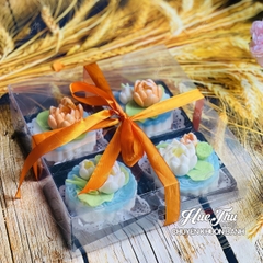 Hộp đựng bánh Mica trong đựng bánh trung thu 4 bánh 250-300gr
