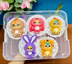Khuôn silicon Baby Three A205 (nhiều mẫu) làm bánh rau câu 3D 4D nhấn xôi, fondant, socola, nến hanmade