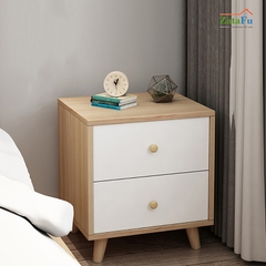 Tủ Kệ Để Đầu Giường Có 2 Ngăn Kéo Trang Trí Phòng Ngủ TUTT-01 ZataFu