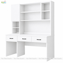 Bàn Học Bàn Làm Việc Gỗ MDF Nhiều Ngăn Mặt Bàn Lớn Mang Phong Cách Hiện Đại BLV-134 ZataFu
