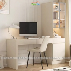 Bàn Làm Việc Nhiều Ngăn Kèm Tủ Sách Cửa Kính Cường Lực BLV-173 ZataFu