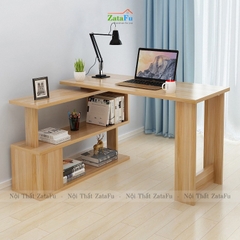 Bàn làm việc chữ L kết hợp kệ chân xoay 360 độ BLV-79