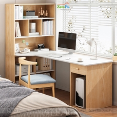 Bàn làm việc kèm kệ sách cao cấp BLV-31
