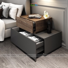 Tủ đầu giường gỗ 2 tầng kết hợp đa năng TDG-24