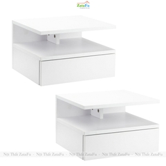 Tủ Đầu Giường Gỗ MDF Gắn Tường Có Ngăn Kéo TDG-47 ZataFu