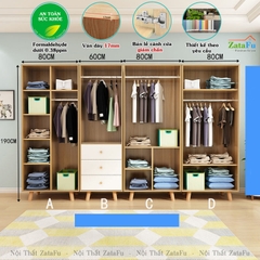 Tủ quần áo kết hợp nhiều size TQA-04