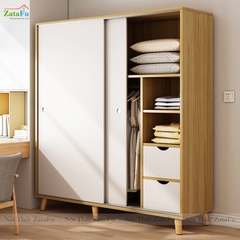 Tủ quần áo cửa trượt chân gỗ TQA-06