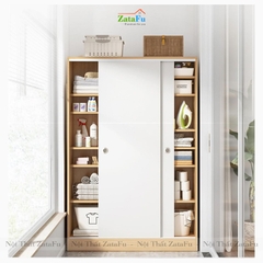 Tủ Sách Trang Trí Đựng Đồ Cánh Trượt TUTT-08