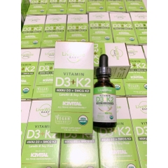 VITAMIN D3+K2 HỮU CƠ LIVEWISE MỸ 0-3Y