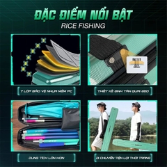 Bao Đựng Cần Câu Rice Fishing TC-22 nâng cấp dạng bao cứng chống thấm nước