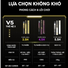 Cần Câu Đài V5 CC-41 5,5H Thế hệ 3 Rice Fishing Carbon 30T & 40T Phiên Bản Mới 2025