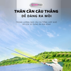 Cần câu đài V5 PRO CC-27 RICE FISHING Cacbon 6 lớp cao cấp câu tổng hợp