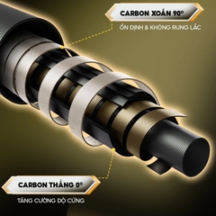 Cán vợt carbon câu đài V5 Rice Fishing KK-68  chất liệu Carbon 24T cao cấp
