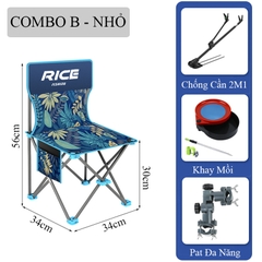 Ghế câu cá dã ngoại KK-7 Hạ Bích Rice Fishing