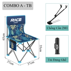 Ghế câu cá dã ngoại KK-7 Hạ Bích Rice Fishing