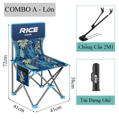 Ghế câu cá dã ngoại KK-7 Hạ Bích Rice Fishing