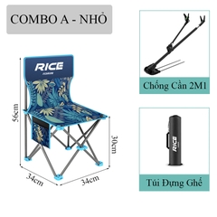 Ghế câu cá dã ngoại KK-7 Hạ Bích Rice Fishing