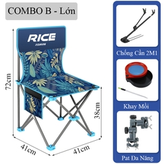 Ghế câu cá dã ngoại KK-7 Hạ Bích Rice Fishing