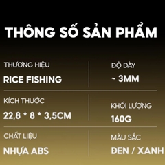 Hộp đựng trục V5 HP-21 6 ngăn RICE FISHING chất liệu ABS chống va đập