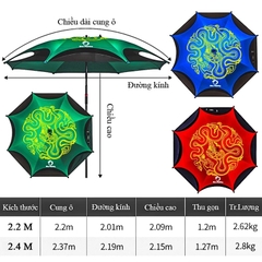 Ô Câu Cá KK-50 Rice Fishing - Ô Dù Dã Ngoại nâng cấp