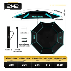 Ô câu cá V5 KK-58 Rice Fishing 12 cạnh chống nắng hiệu quả