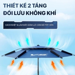 Ô câu cá V5 KK-58 Rice Fishing 12 cạnh chống nắng hiệu quả
