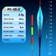 Phao câu đài PC-50 V5 PLUS Rice Fishing Tăm Khế Nano câu tổng hợp