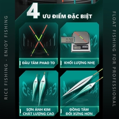 Phao câu đài V5 PC-41 chính hãng Rice Fishing chuyên câu rô phi, diếc, chép, trắm, mè