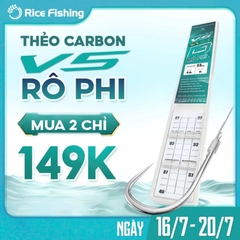Thẻo buộc sẵn Rô Phi V5 LC-30 dây Fluorocarbon Rice Fishing cải tiến