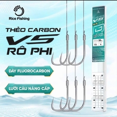 Thẻo buộc sẵn Rô Phi V5 LC-30 dây Fluorocarbon Rice Fishing cải tiến