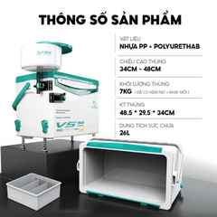 Thùng câu đài V5 Plus Box KK-69 26L Rice Fishing nâng cấp