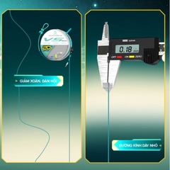 Dây trục câu đài V5 RICE FISHING nylon lụa Nhật siêu mềm DC-30