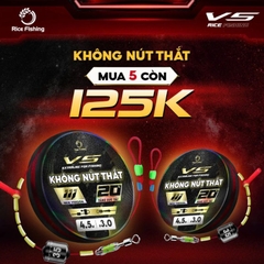 Trục câu không nút thắt V5 DC-26 RICE FISHING tăng sức tải phiên bản 2025