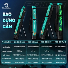Túi Đựng Cần Câu Cá TC-19, bao đựng cần câu và phụ kiện dạng cứng Rice Fishing
