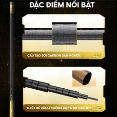 Cần Câu Đài V5 CC-40 3,5H Thế hệ 3 Rice Fishing Carbon 30T & 40T Phiên Bản Mới 2025